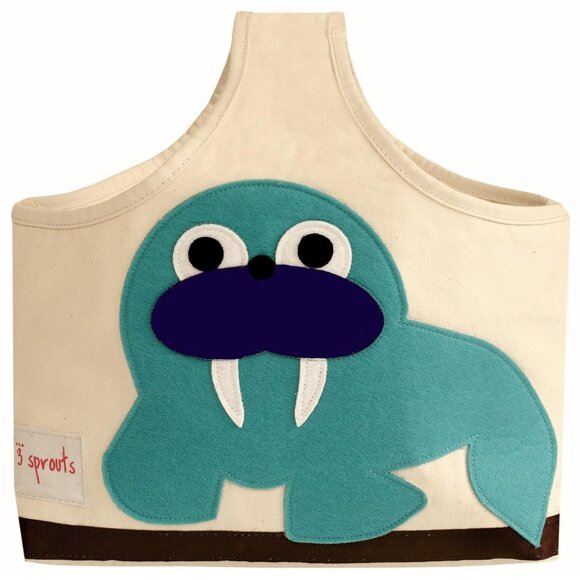 NEW 3 Sprouts Walrus Caddy Nursery Diaper Toy Storage - Picture 1 of 2